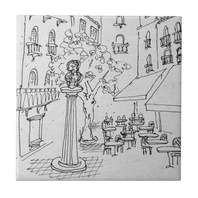 Bust of Frederic Mistral | Avignon, France Tile (Front)