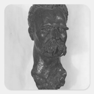Bust of Friedrich Nietzsche  German Square Sticker