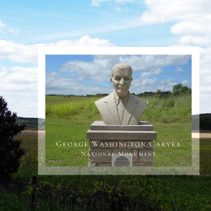 Bust of George Washington Carver, Carver Trail Postcard