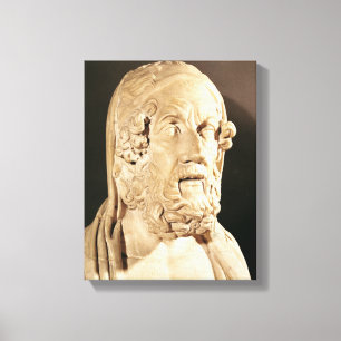 Bust of Homer, Hellenistic period Canvas Print