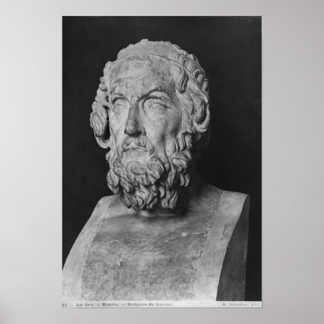 Bust of Homer, Hellenistic period Poster (Front)
