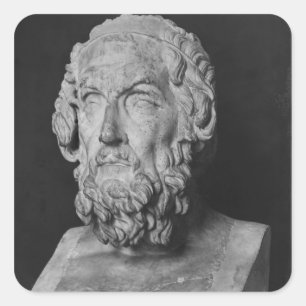 Bust of Homer, Hellenistic period Square Sticker