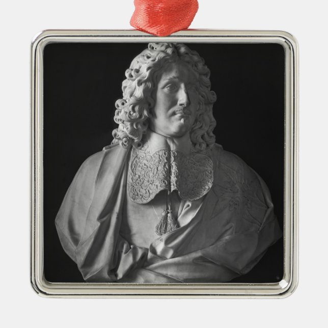 Bust of Jean-Baptiste Colbert de Torcy Metal Tree Decoration (Front)