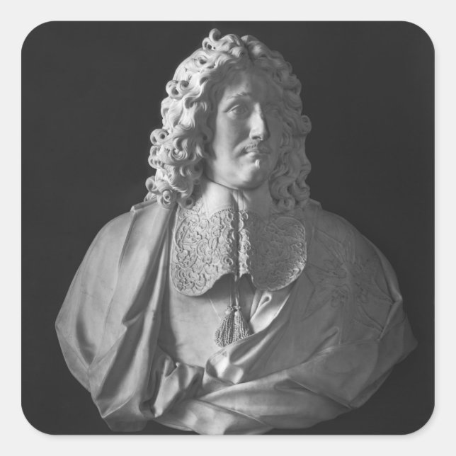 Bust of Jean-Baptiste Colbert de Torcy Square Sticker (Front)