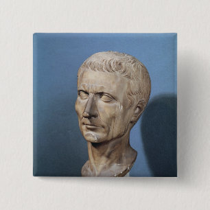 Bust of Julius Caesar 15 Cm Square Badge