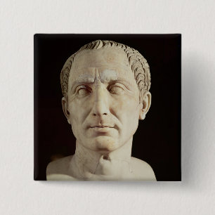 Bust of Julius Caesar 2 15 Cm Square Badge