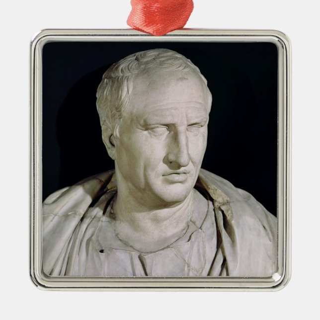 Bust of Marcus Tullius Cicero Metal Tree Decoration (Front)