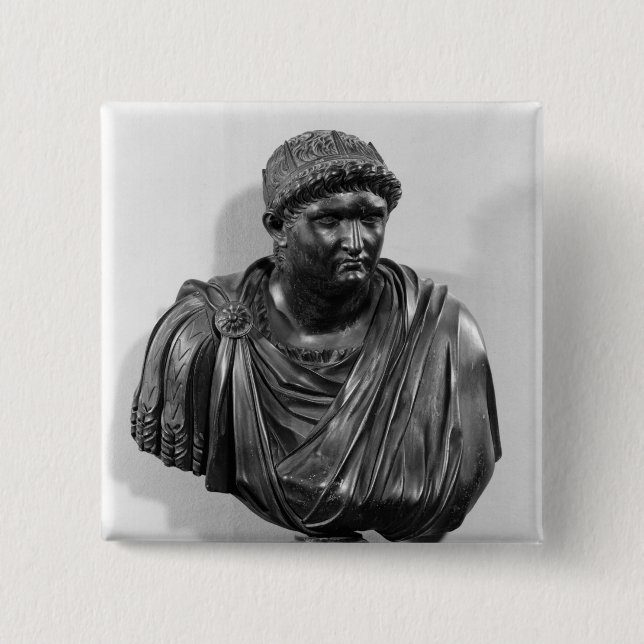 Bust of Nero , copy of an original 15 Cm Square Badge (Front)