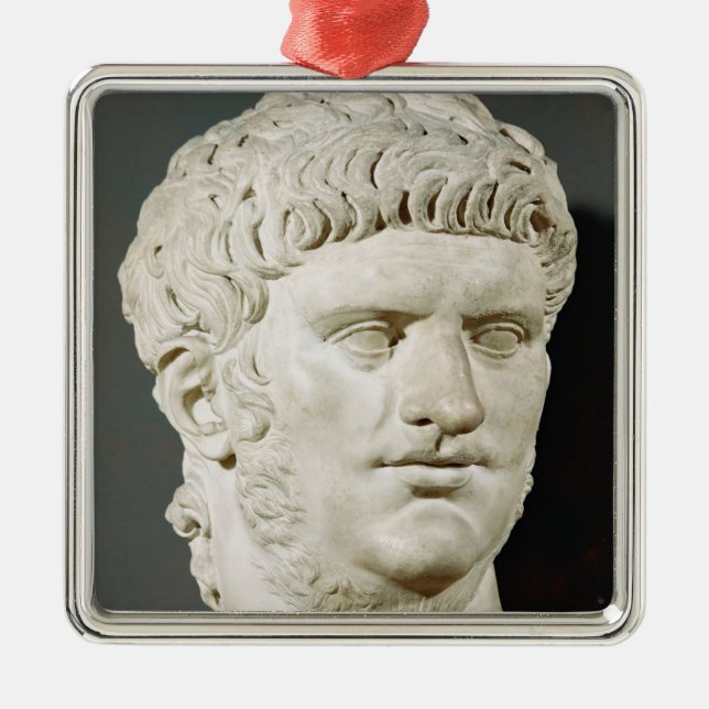 Bust of Nero Metal Tree Decoration (Front)