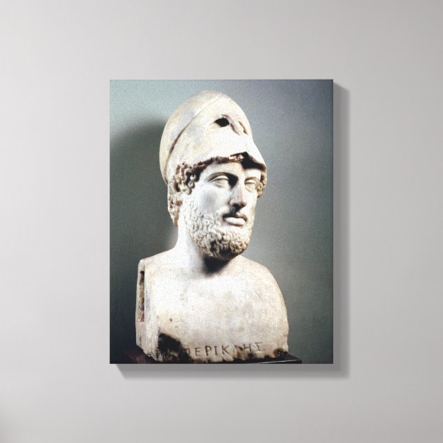 Bust of Pericles  copy of a Greek original Canvas Print (Front)