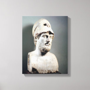 Bust of Pericles  copy of a Greek original Canvas Print