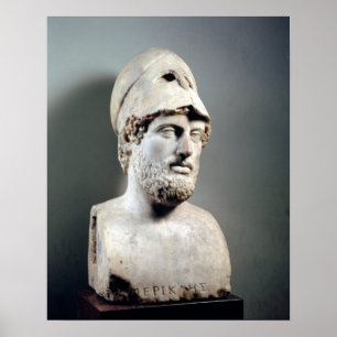 Bust of Pericles  copy of a Greek original Poster