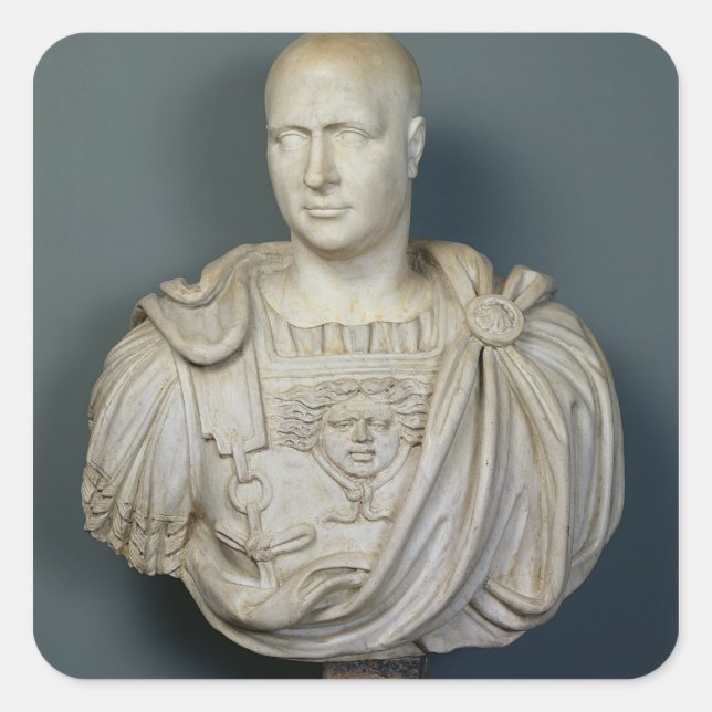 Bust of Publius Cornelius Scipio 'Africanus' Square Sticker (Front)