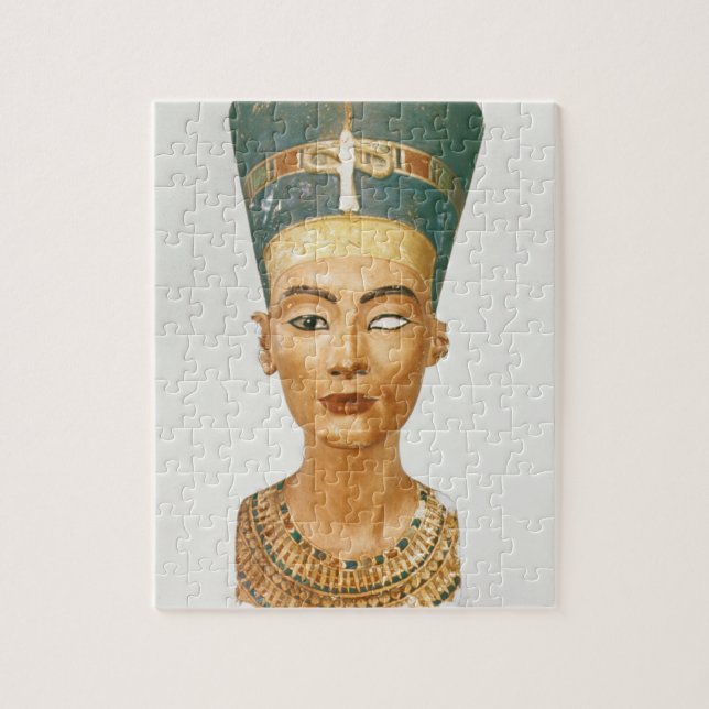Bust of Queen Nefertiti, front view, from the stud Jigsaw Puzzle (Vertical)
