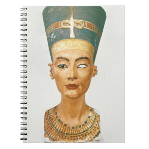 Bust of Queen Nefertiti, front view, from the stud Notebook