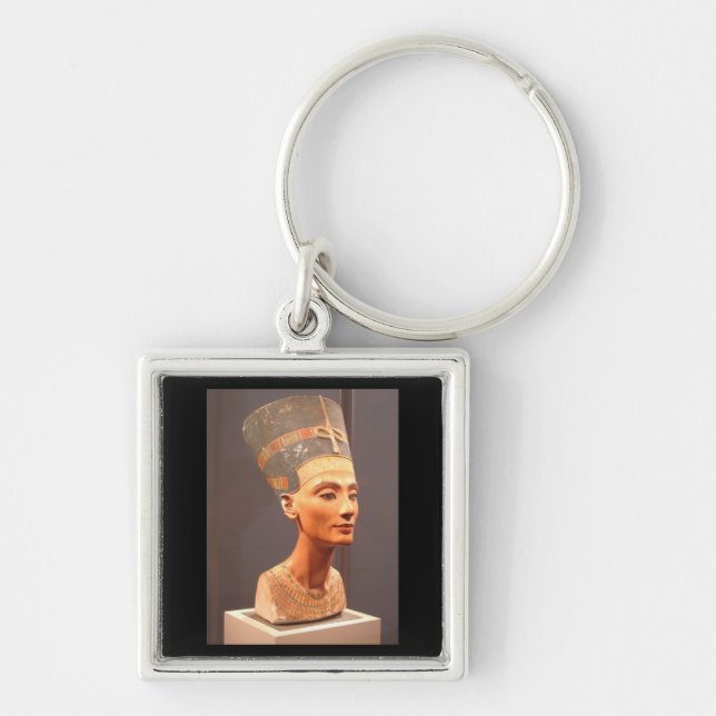 Bust of Queen Nefertiti Key Ring (Front)