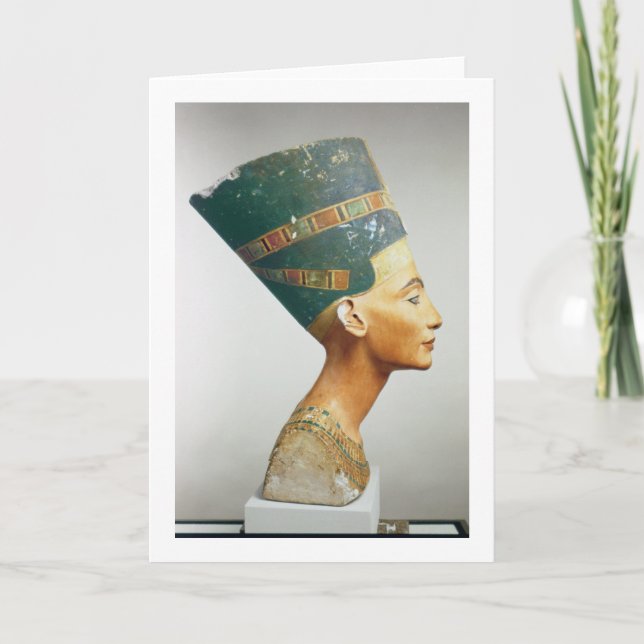 Bust of Queen Nefertiti, side view, from the studi Card (Front)