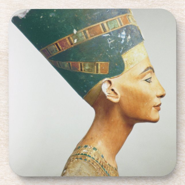 Bust of Queen Nefertiti, side view, from the studi Coaster (Front)