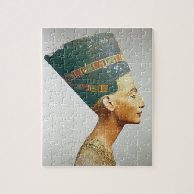 Bust of Queen Nefertiti, side view, from the studi Jigsaw Puzzle (Vertical)