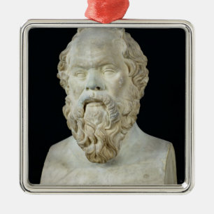 Bust of Socrates Metal Tree Decoration