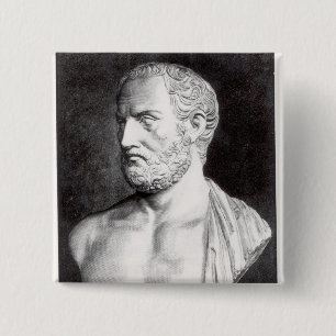 Bust of Thucydides , engraved by Barbant 15 Cm Square Badge