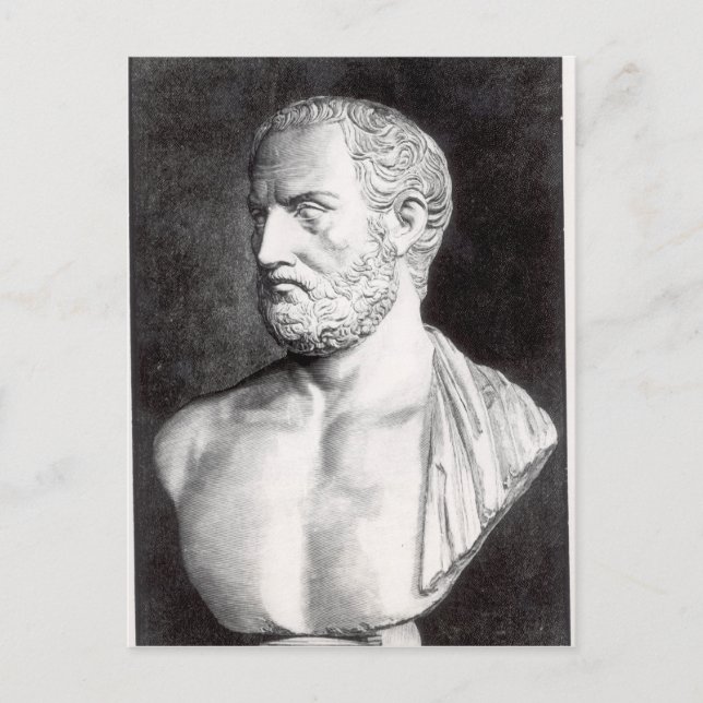 Bust of Thucydides , engraved by Barbant Postcard (Front)