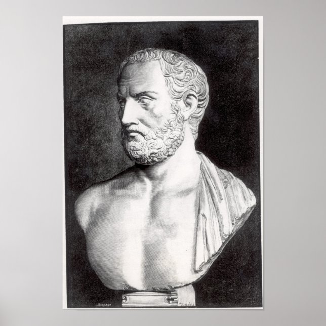 Bust of Thucydides , engraved by Barbant Poster (Front)