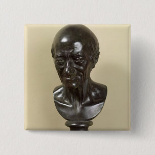 Bust of Voltaire 1778 15 Cm Square Badge