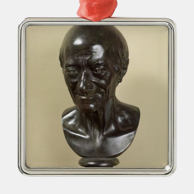 Bust of Voltaire  1778 Metal Tree Decoration (Front)