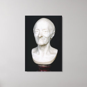 Bust of Voltaire without his wig, 1778 Canvas Print