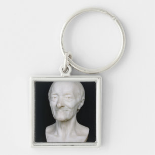 Bust of Voltaire  without his wig, 1778 Key Ring