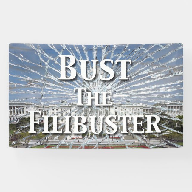 Bust The Filibuster Banner (Horizontal)