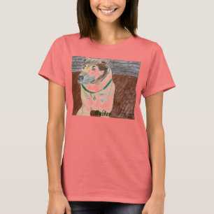 Buster On The Deck T-Shirt by Julia Hanna