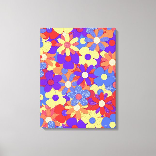 Bustling Bouquet Canvas Print (Front)