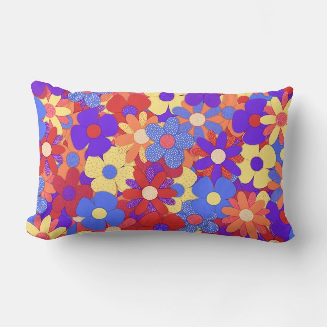 Bustling Bouquet Lumbar Pillow (Front)