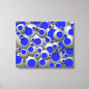 Bustling Bubbles Royal Blue Canvas Print