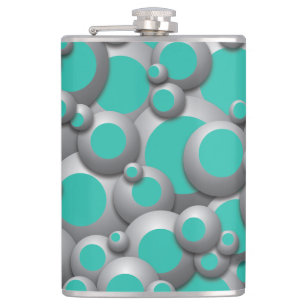 Bustling Bubbles Teal Flask