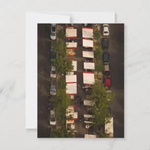Bustling Market Day near Montparnasse, Paris Postcard