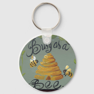 Busy As A Bee Key Ring