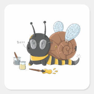 Busy as a Bee Snail Sticker
