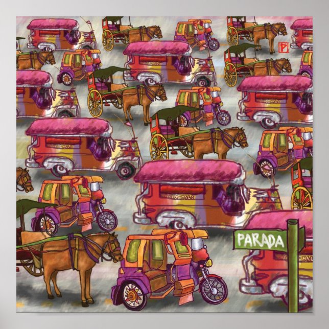 Busy Asian Street Poster (Front)