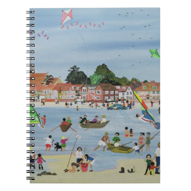 Busy Beach Spiral Notebook (Front)