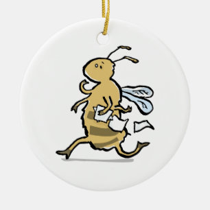 busy bee ceramic tree decoration