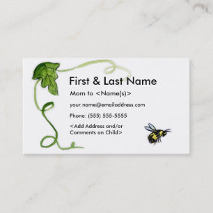 Busy Bee Mummy Custom Photo Calling Playdate Cards