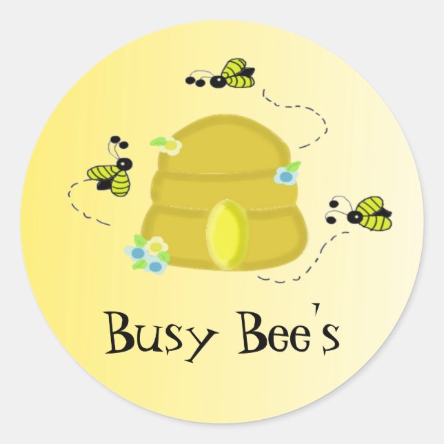 Busy Bee's Classic Round Sticker (Front)
