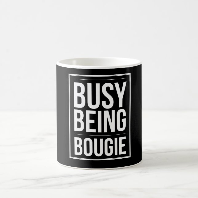 Busy being bougie- black coffee mug (Center)