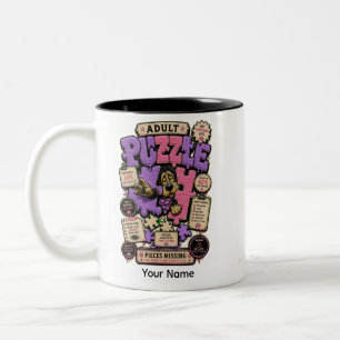 Busy Being Comfy Funny Introvert Dog T-Shirt Two-Tone Coffee Mug
