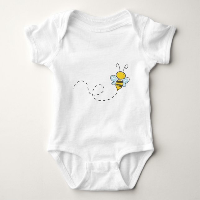 Busy Bumble Bee Baby Bodysuit (Front)