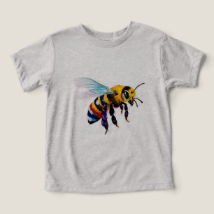 Busy Bumble Bee Honey Bee With Iridescent Wings