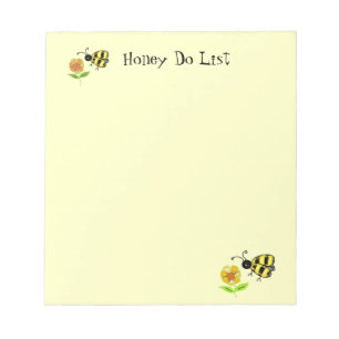 Busy Bumble Bees Honey Do List Notepad